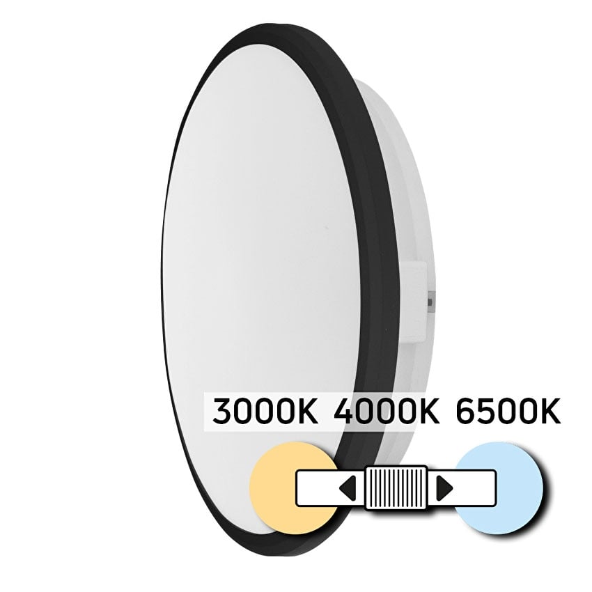LED плафониера Ultralux кръг CCT 18W IP54 влагоустойчива 