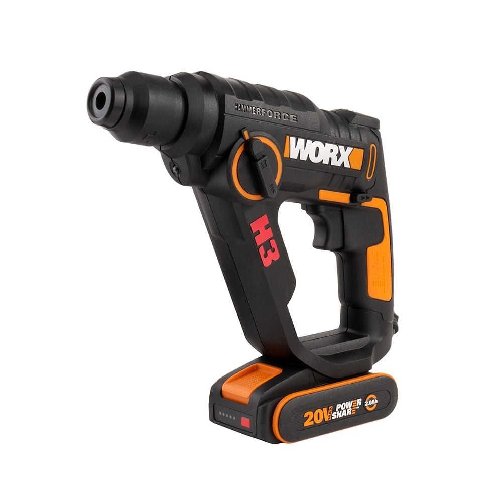 Акумулаторен перфоратор Worx WX390 / 20V 2Ah Li-Ion + батерия и зарядно