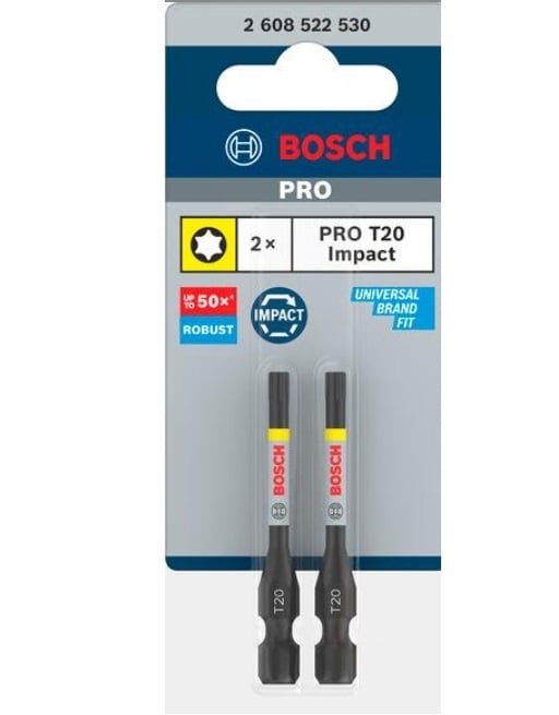 Накрайник Bosch Pro Torx Impact T20 55мм 2 броя
