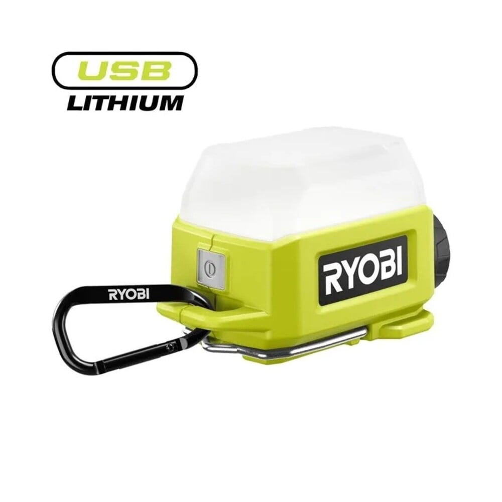 Компактна преносима лампа Ryobi 4V без батерия и USB-C кабел