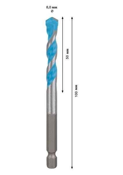 Универсално свредло Bosch Expert HEX-9 Multi Construction 8x50x100 мм