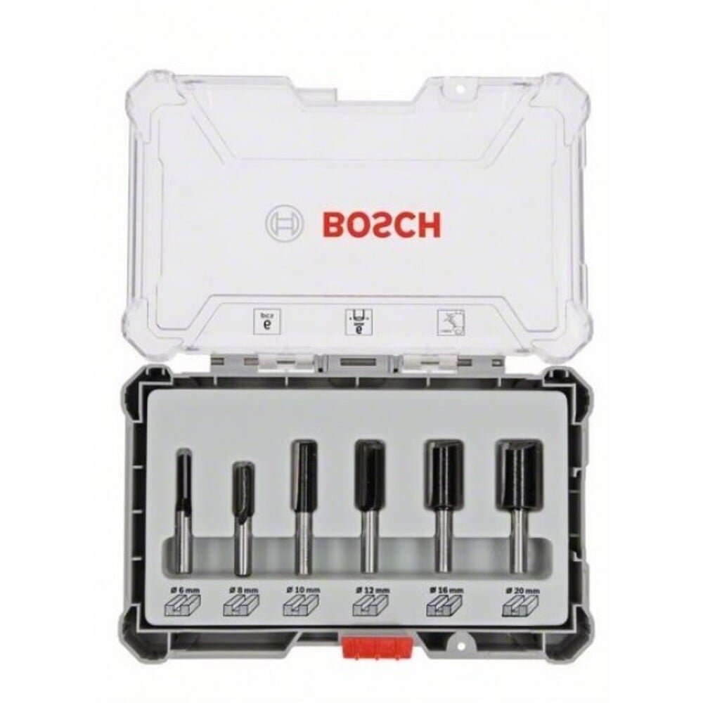 Комплект прави фрезери Bosch ø6мм / 6 броя