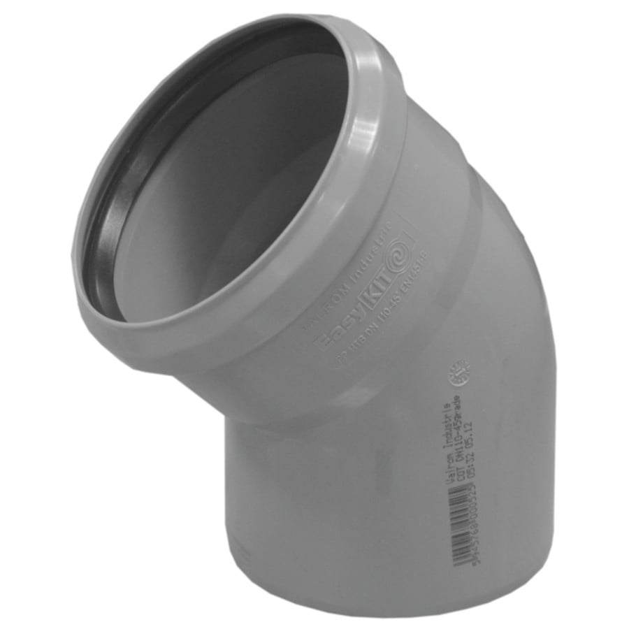 Полипропиленово коляно Valrom EasyKit ø50х45°