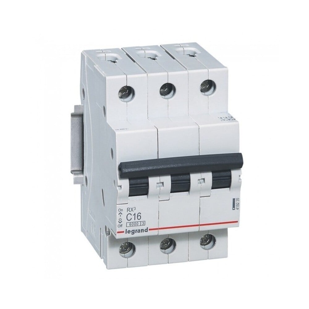 Автоматичен прекъсвач Legrand RX3 3P 6A крива С 6kA 