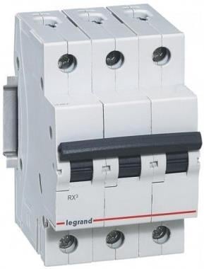 Автоматичен прекъсвач Legrand RX3 3P 63A крива С 6kA