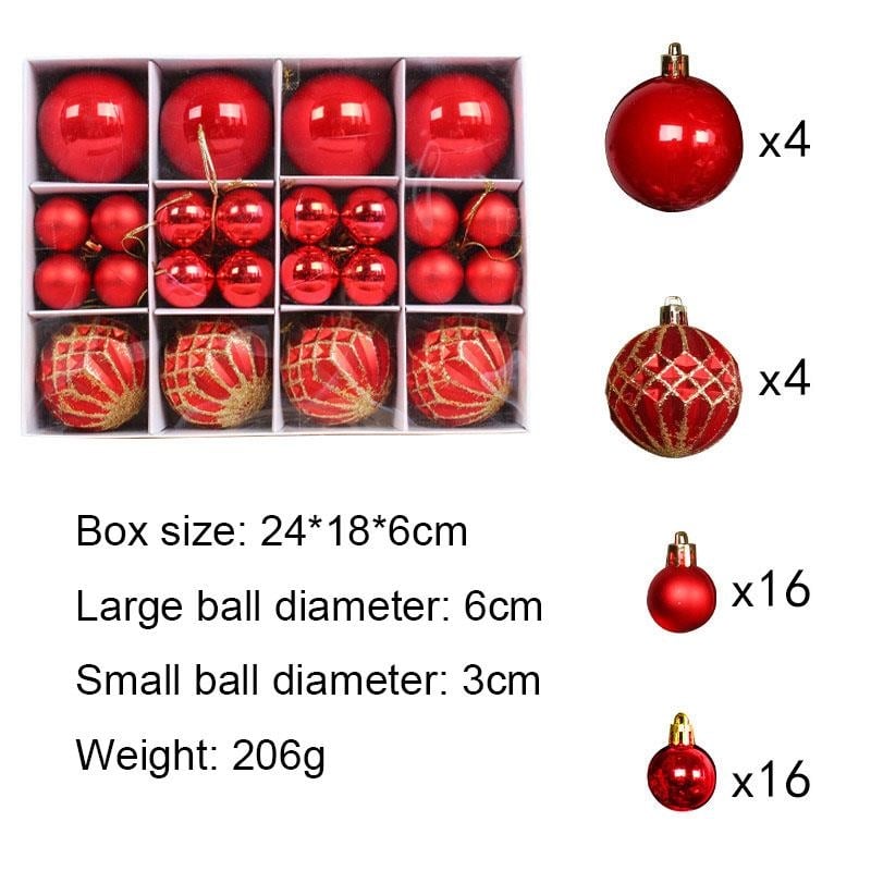 Комплект коледни топки R3-13 / 40 броя