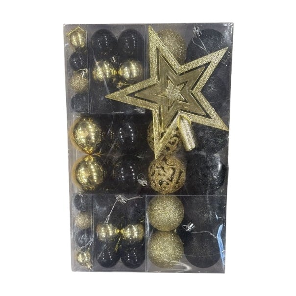 Подаръчна кутия с коледни топки Xmas R3-38 / 36 x 24 x 12 см / 100 броя