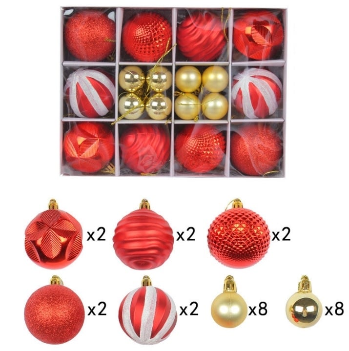 Комплект коледни топки Xmas R3-7 / 24 x 18 x 6 см