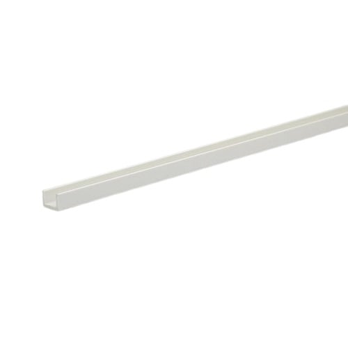 PVC U-профил 200x1x1,8x1 см бял