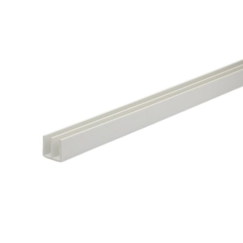 PVC двоен U-профил 100x1,6x1,2 см бял