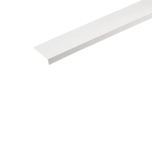 PVC L-образен профил 200x2,5x2 см бял