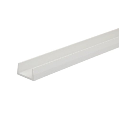 PVC U-профил 100x1x0,6 см бял