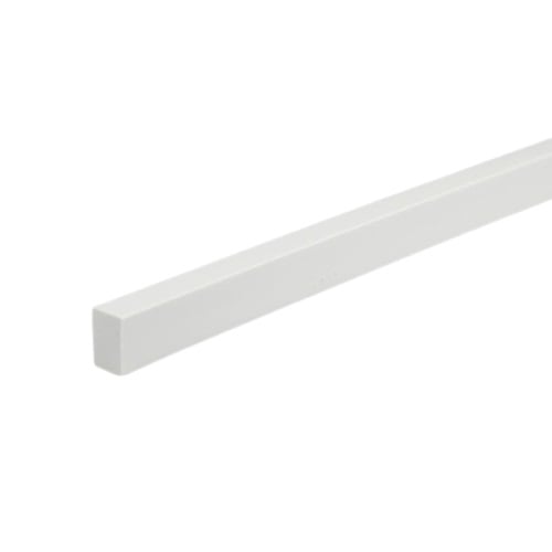 PVC правоъгълен профил 100x2x1 см бял