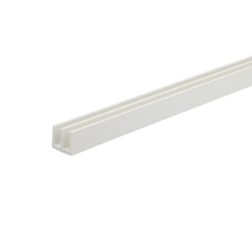 PVC двоен U-профил 100x1,9x1,5 см бял