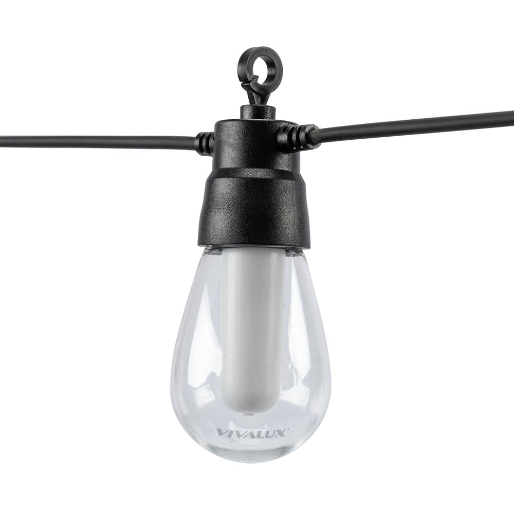 Соларна LED верига с 10 лампи и дистанционно Vivalux Fiesta Solar RGB+W IP44