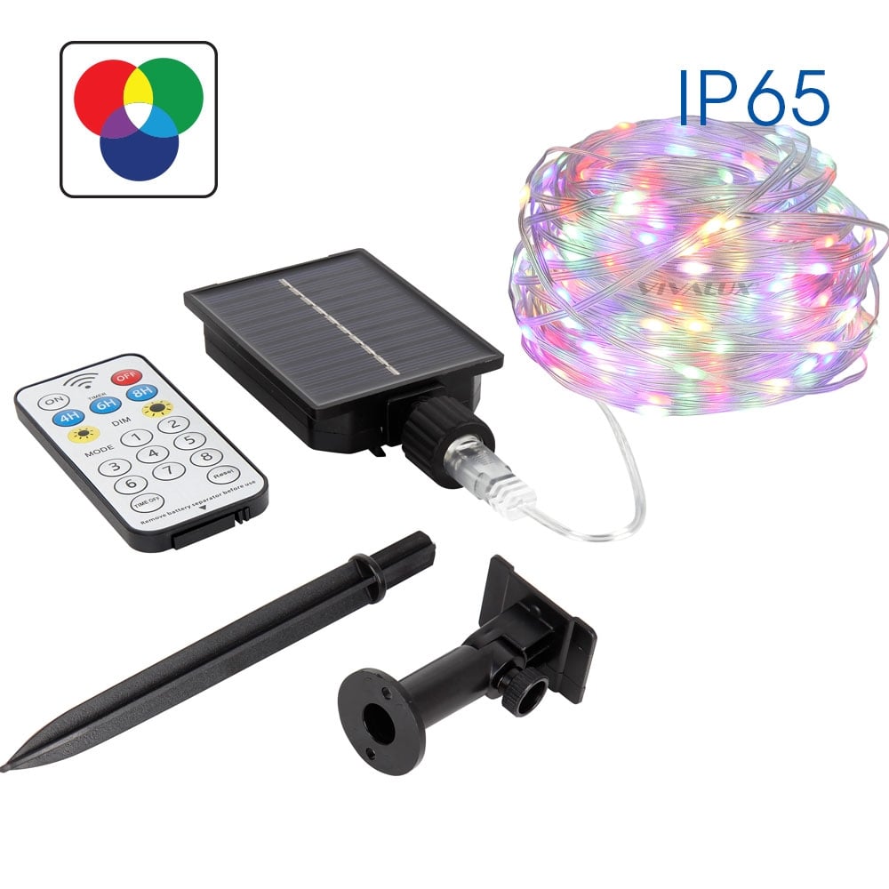 Соларна LED верига с дистанционно RGB Multi Solar IP65