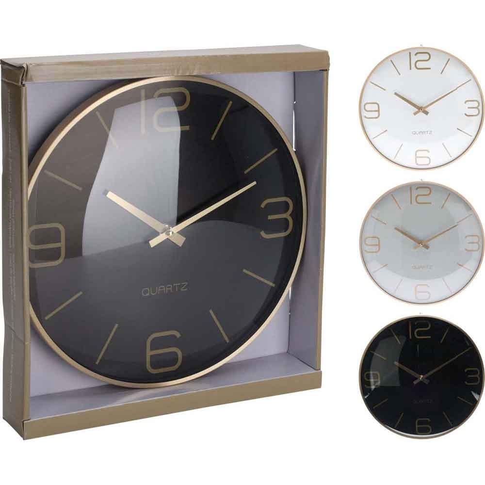Стенен часовник Alu Bulgy Glass 30см