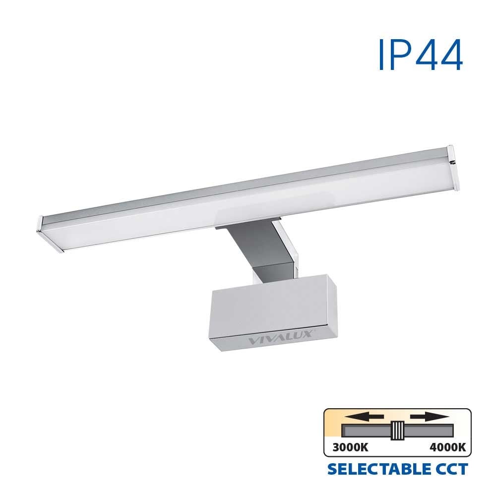 LED осветително тяло за баня Vivalux ARMI CH CCT-switch 8W 3000-4000K IP44