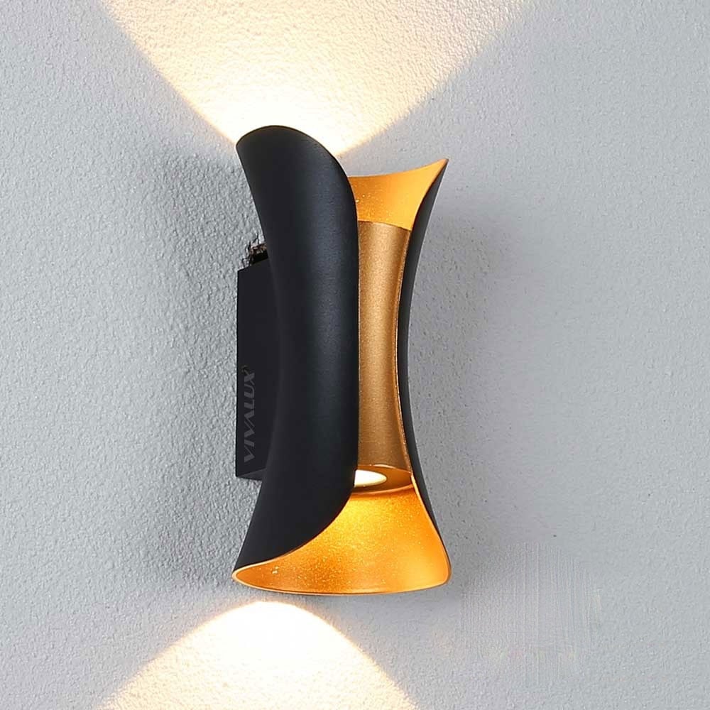 LED осветително тяло Vivalux Boston 10W BK IP65 черно/златно