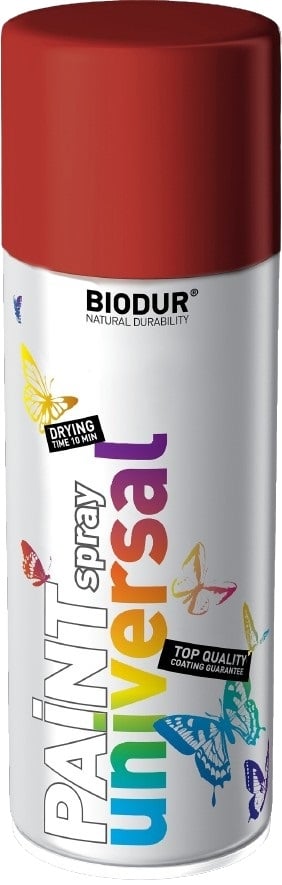 Цветен спрей Helios Biodur Universal RAL 3002 карминово червен 400мл
