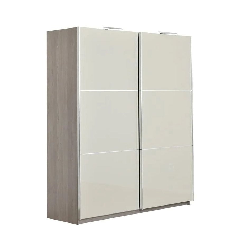Гардероб с плъзгащи врати Elegance 180 Дъб/ Пясък гланц