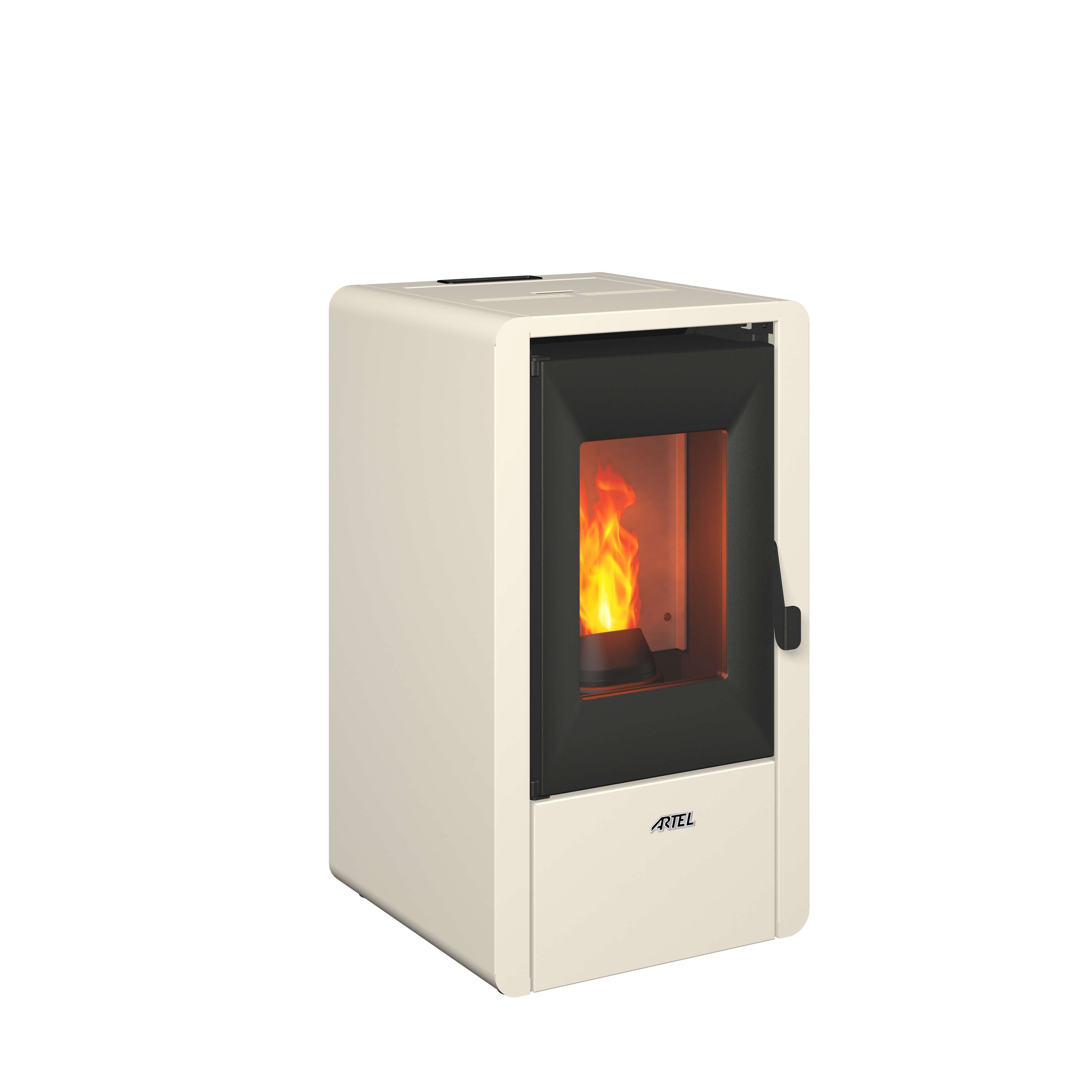 Пелетна камина Artel Nina суха / бялa 7 kW