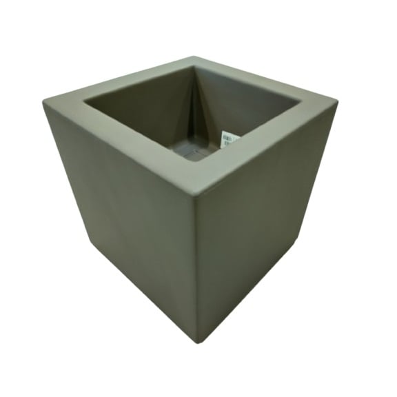 Кашпа Cube 45x45x46см гълъбово сиво