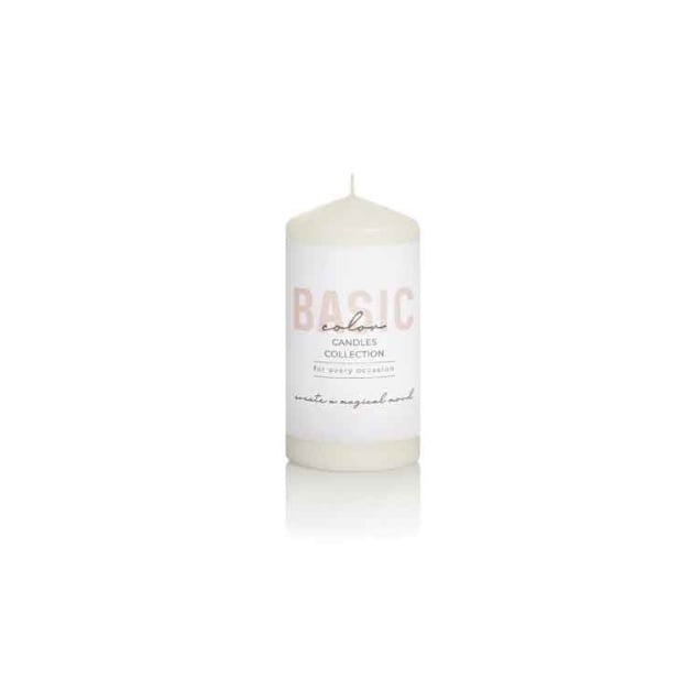 Свещ Bartek Candles Pillar 5x10см бяла