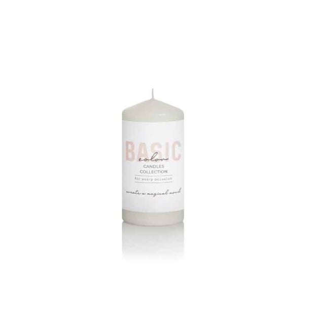 Свещ Bartek Candles Pillar 5x10см сива
