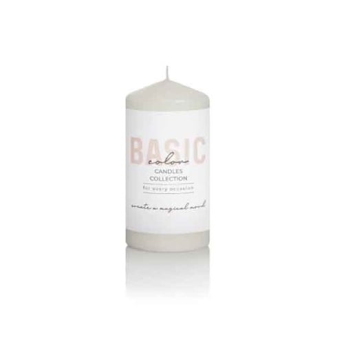 Свещ Bartek Candles Pillar 7x15см сива