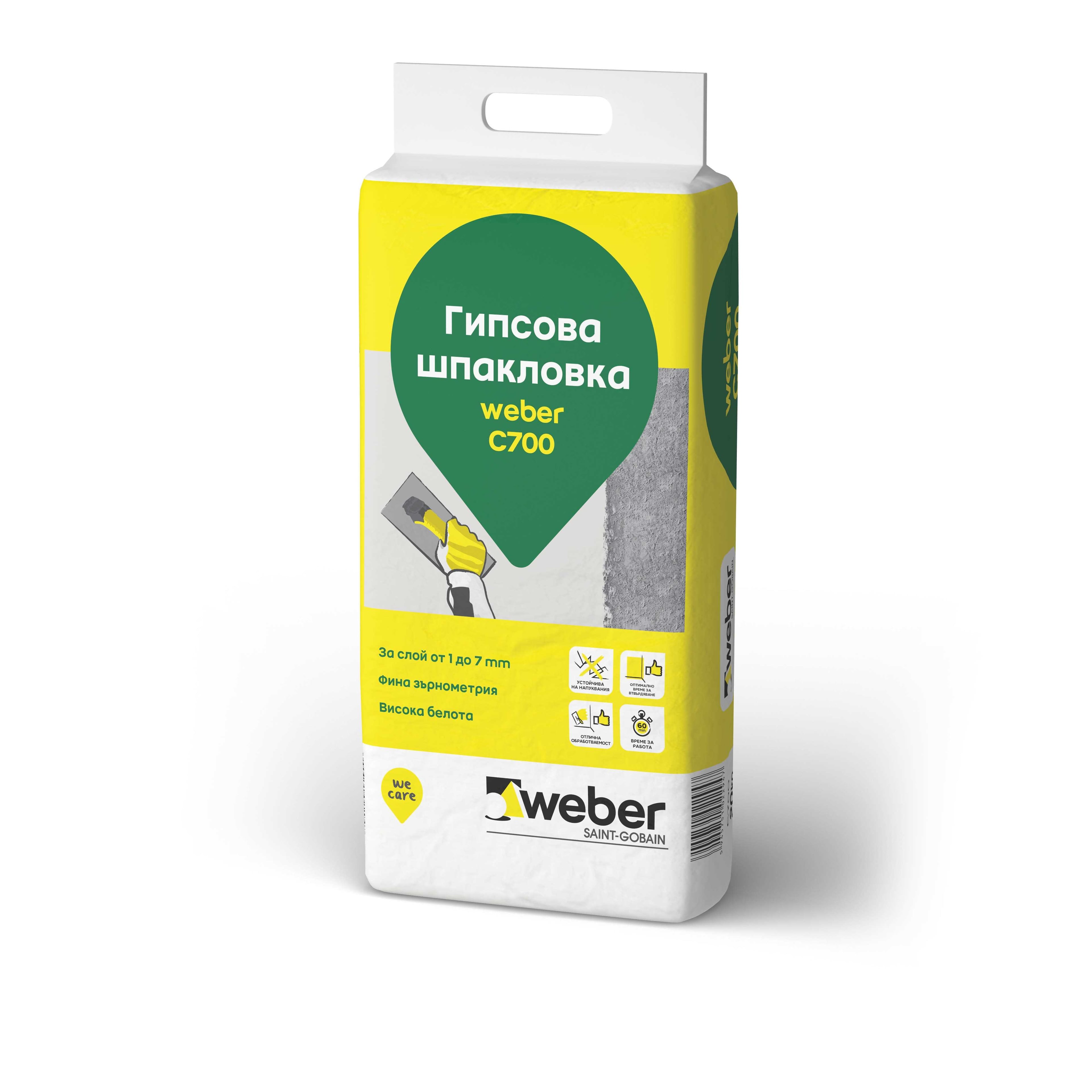 Гипсова шпакловка Weber SG С700 25кг