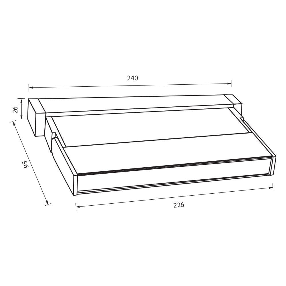 Магнитно LED осв.тяло за SLIM25,ULTIMO LED 12W WW-3000K