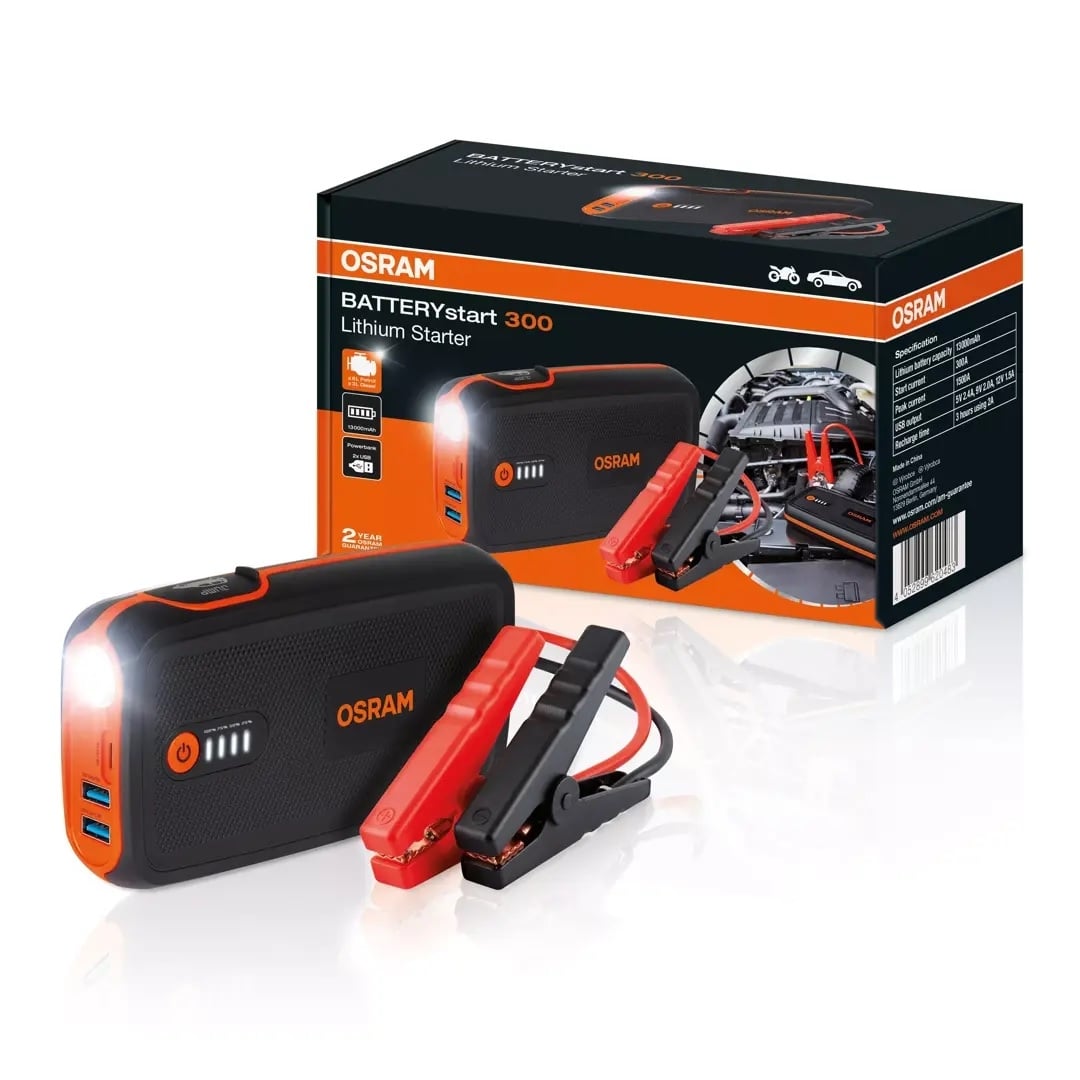 Външна батерия за стартиране на двигател Osram Battery Start 300 / 13000mAh 12V
