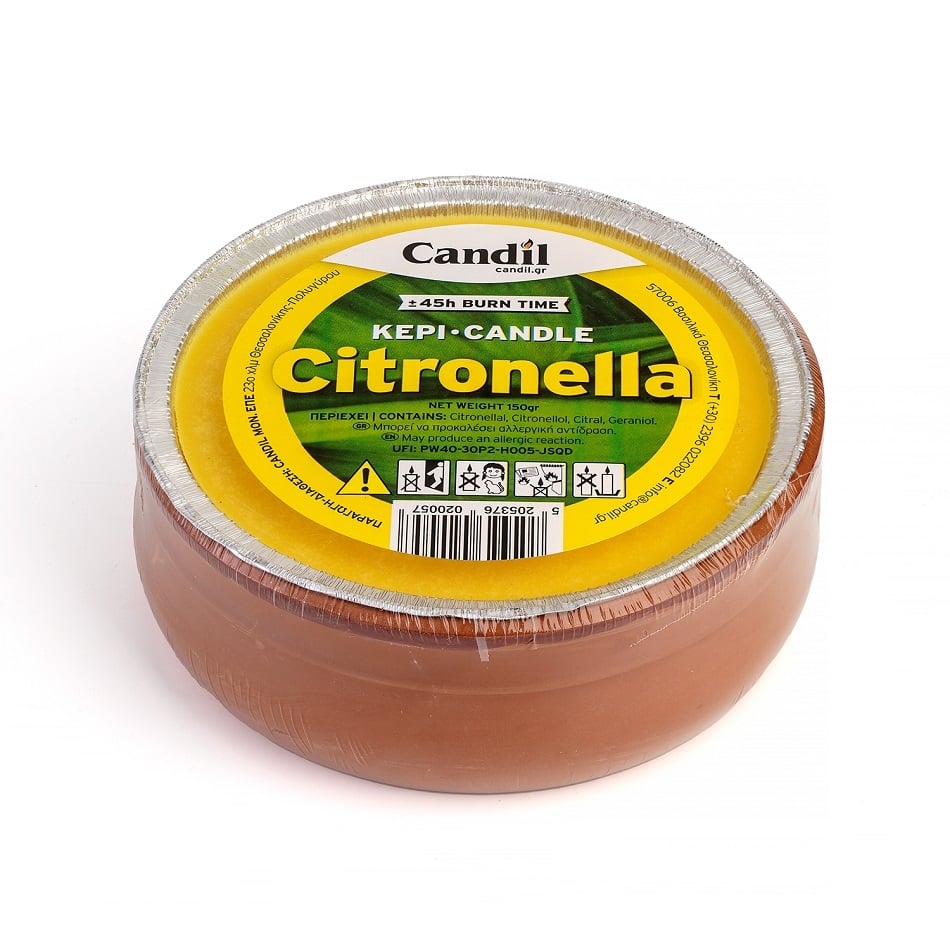 Свещ Citronella NO3 / 14,5 x 14,5 x 5,3 см