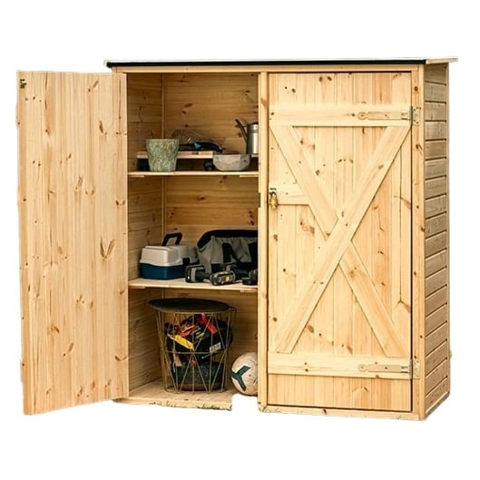 Градински навес барака от скандинавски смърч Upyard кафяв 150 х 160 x 70см