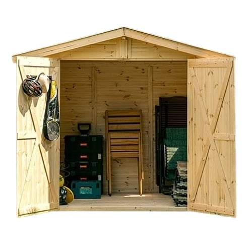 Градински навес барака от скандинавски смърч Upyard кафяв 240 x 220 х 170см