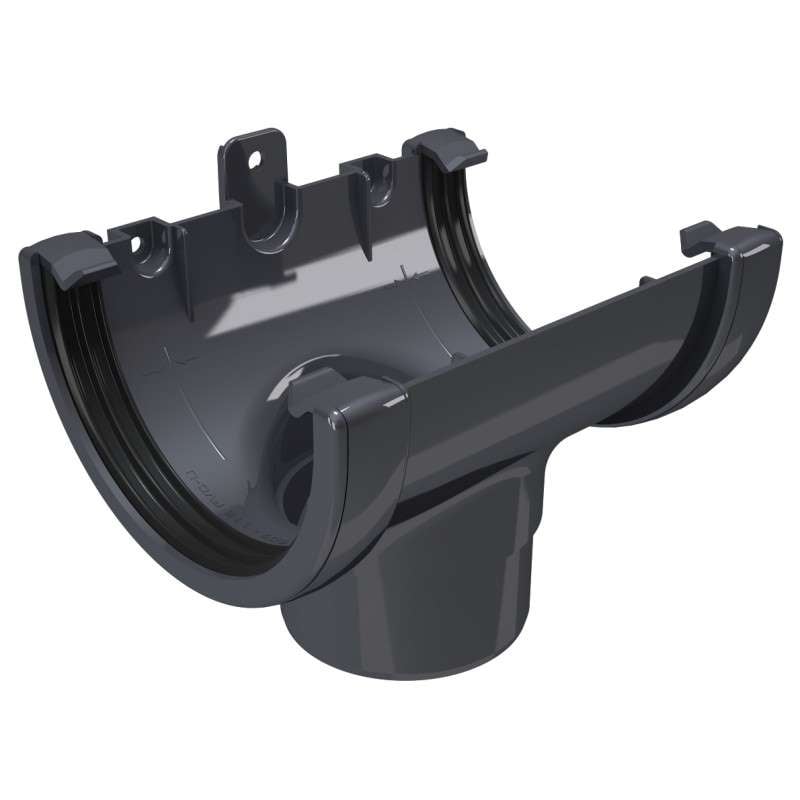 Снадка с дренаж ф80мм Classic 120 графит