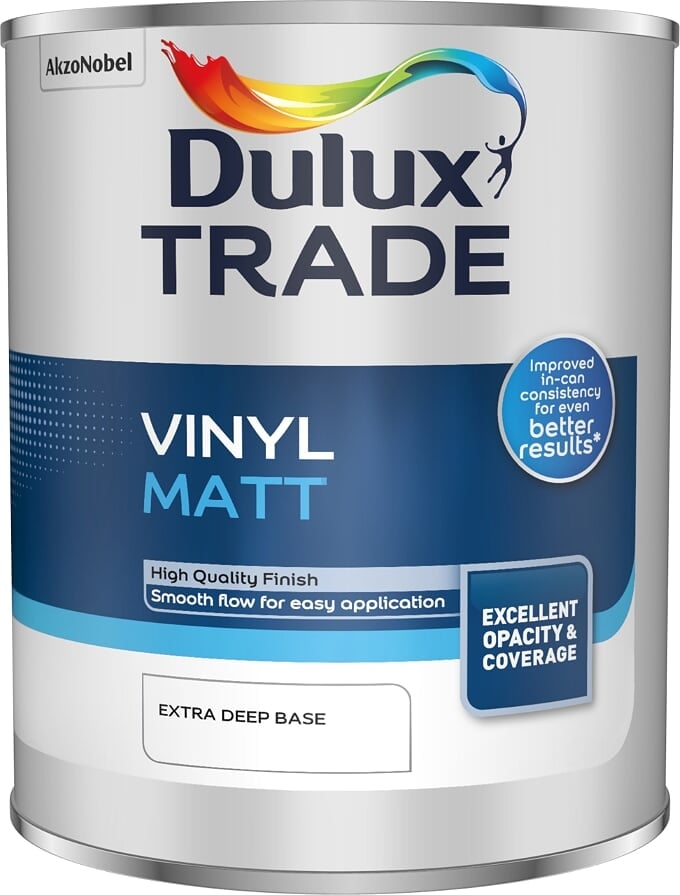 Интериорна боя за стени и тавани Dulux Trade Vinyl Matt EB 1л