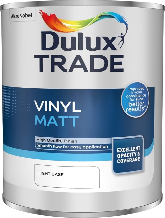 Интериорна боя за стени и тавани Dulux Trade Vinyl Matt LB 1л