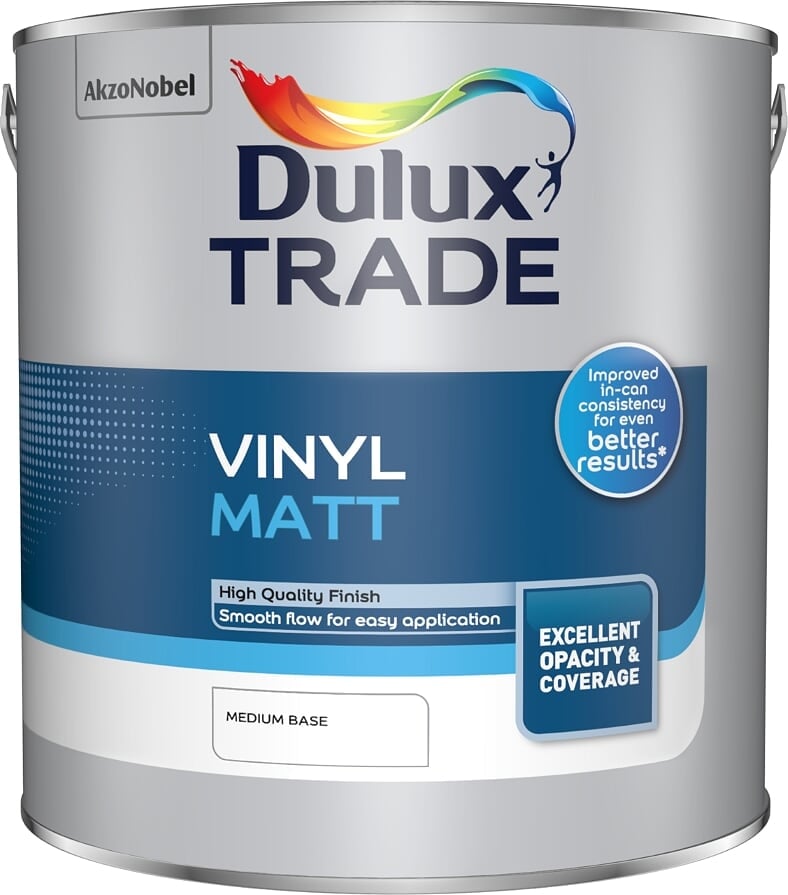 Интериорна боя за стени и тавани Dulux Trade Vinyl Matt MB 2,5л