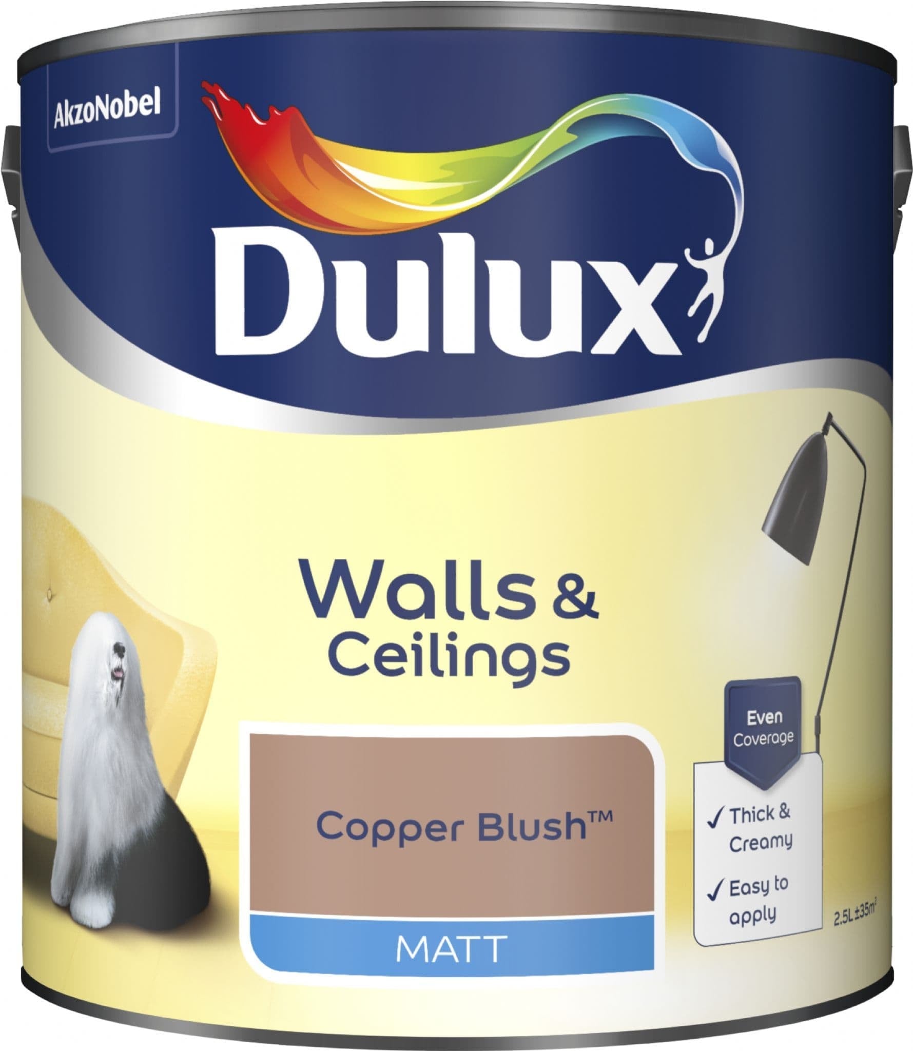 Интериорна боя за стени и тавани Dulux Matt Copper Blush 2.5л