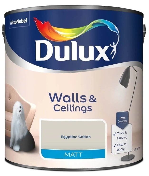 Интериорна боя за стени и тавани Dulux Matt Egyptian Cotton 2,5л 