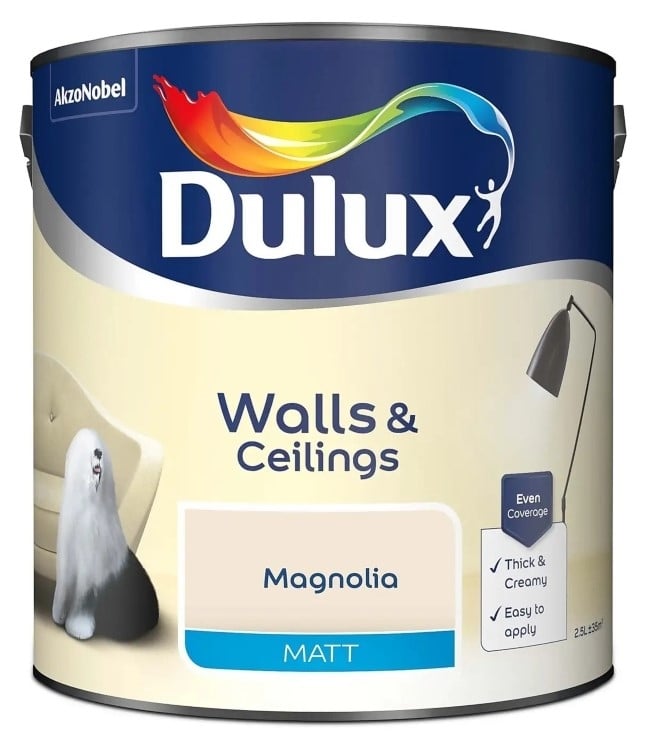 Интериорна боя за стени и тавани Dulux Matt Magnolia 2,5л 