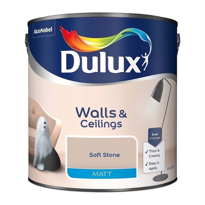 Интериорна боя за стени и тавани Dulux Matt Soft Stone 2,5л