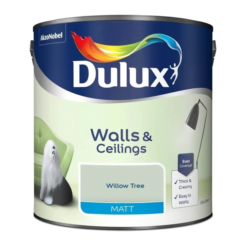 Интериорна боя за стени и тавани Dulux Matt Willow Tree 2,5л