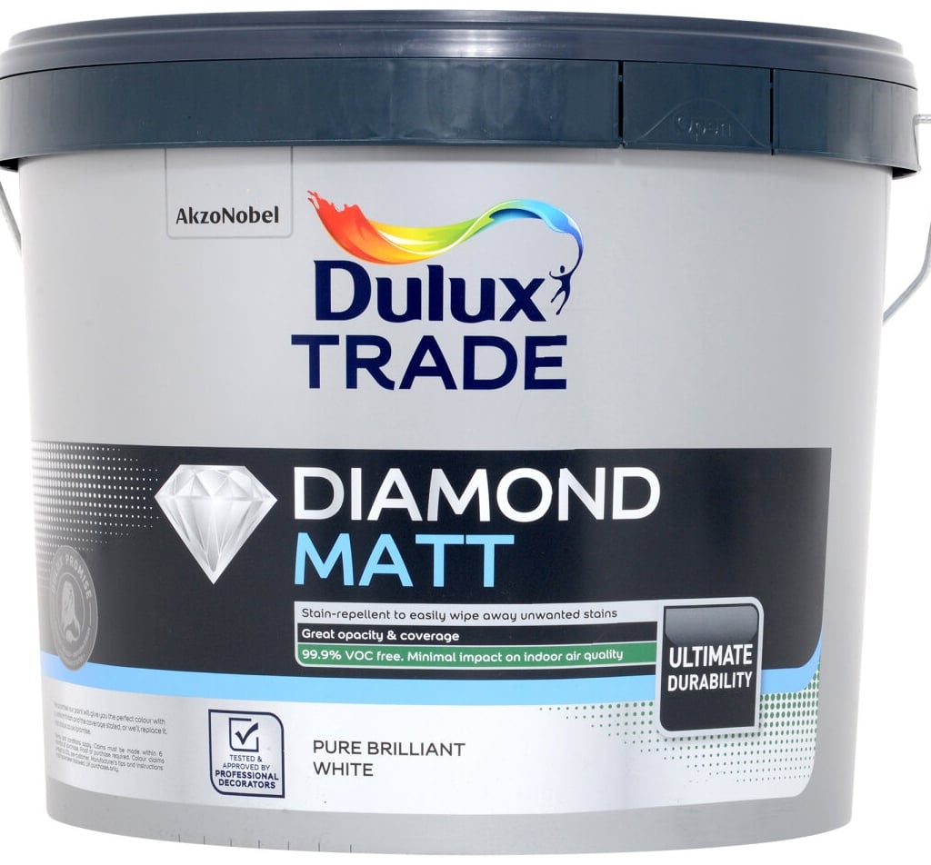 Интериорна боя Dulux Trade Diamond Matt PBW суперустойчва 10л