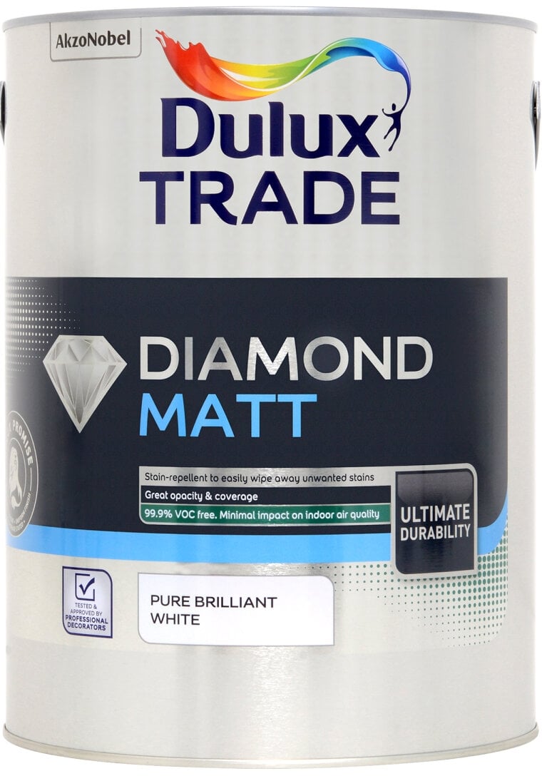 Интериорна боя Dulux Trade Diamond Matt PBW суперустойчива 5л