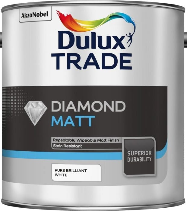 Интериорна боя Dulux Trade Diamond Matt PBW суперустойчива 2,5л