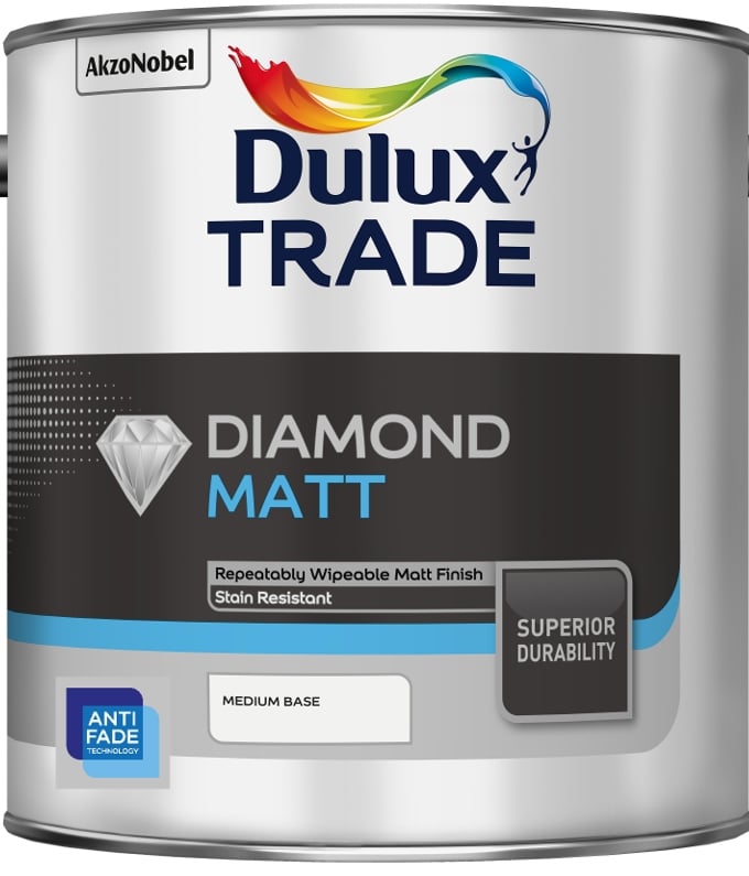 Интериорна боя Dulux Trade Diamond Matt MB суперустойчива 2,5л