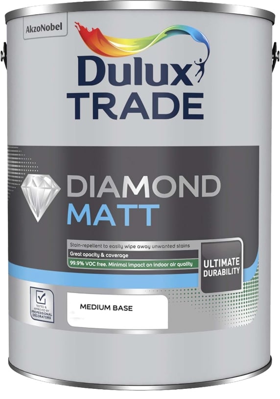Интериорна боя Dulux Trade Diamond Matt MB суперустойчива 5л